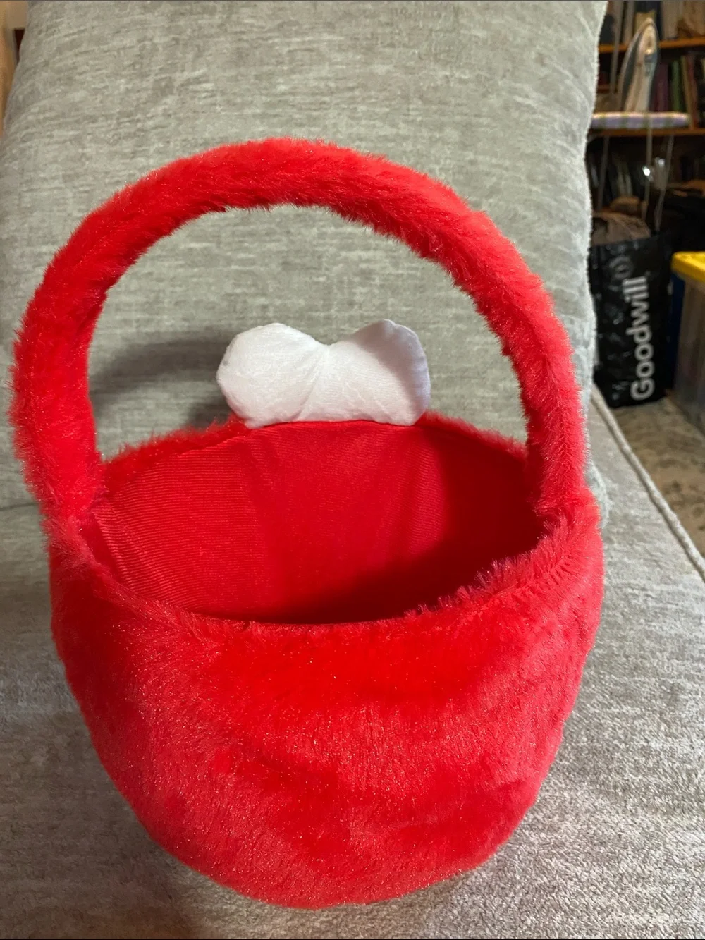 Plush Elmo & Cookie Monster Character Baskets - Blue and Red Easter,Halloweenetc